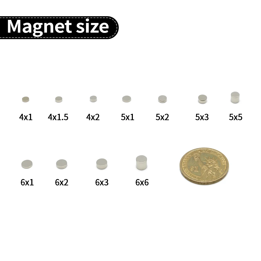 سوبر قوي مغناطيس النيوديميوم N35 ندفيب المغناطيسي الدائم imanes جولة مغناطيس قوي مغناطيس الثلاجة 4x1.5 4x2 5x1 6x2 #2