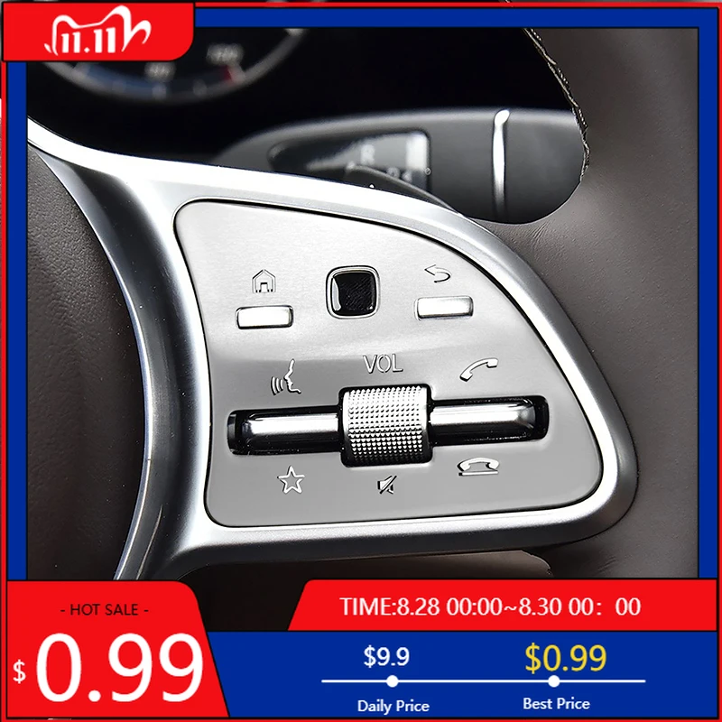 

Внутренние наклейки из алюминиевого сплава, автомобильная консоль, кнопка на руле, панель с блестками, отделка для Mercedes Benz W167 X167 X247 W247 X25