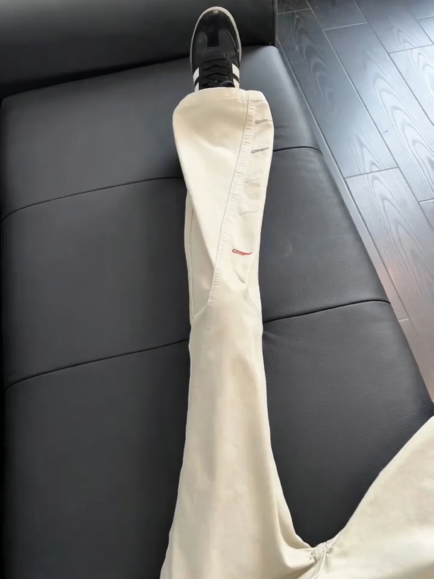 

Slim Fit Straight Leg Micro Flared Pure Cotton Embroidered American Style Jeans Low Waist Spring Vibe Tapered Knife Cut Jeans