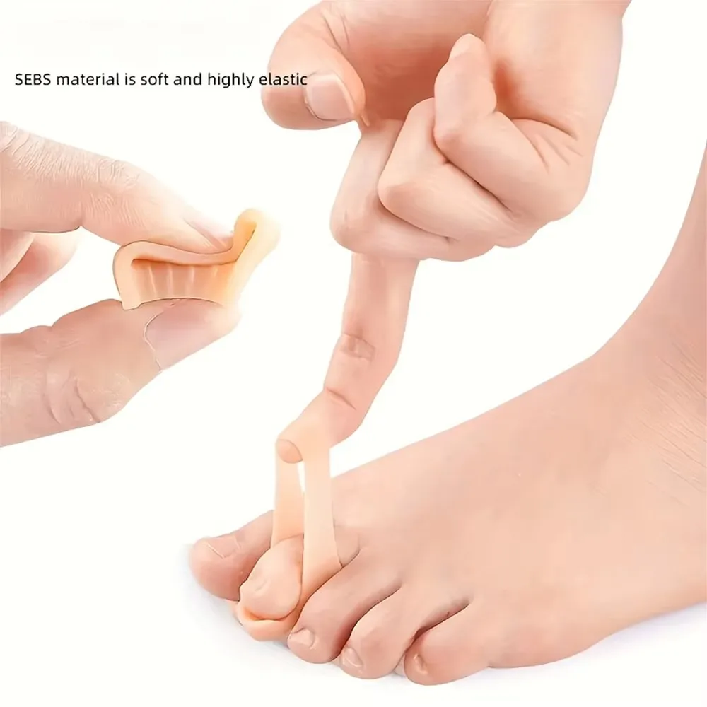 4 TPE Hammer-Toe-Korrektoren, ergonomisch gestaltet, einfach anzuziehen und bieten bequeme Fußunterstützung, Zehenkorrektur-Orthesen – Detail 2