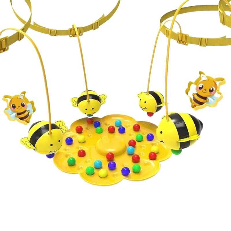 Little Bumblebee Multifunctional Board Game Puzzle Fishing Toys Interactive Educational Toys for Kids Christmas Gift Family Game