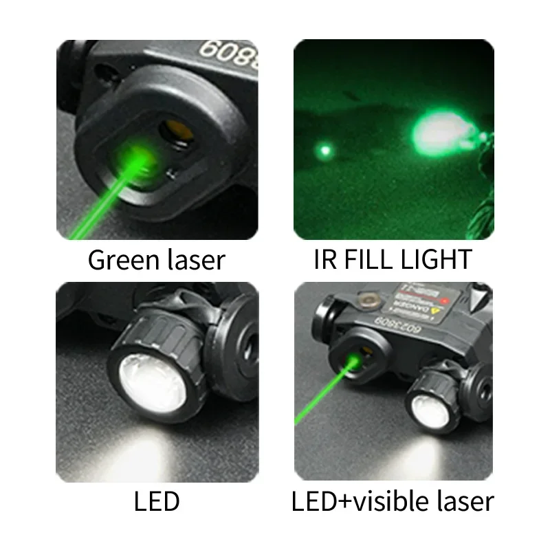 مستودع الولايات المتحدة التكتيكية PEQ15 الليزر الأخضر الأحمر الادسنس PEQ-15 IR الليزر أو IR ملء ضوء الإصدار تهدف مؤشر IR ليزر مصباح يدوي