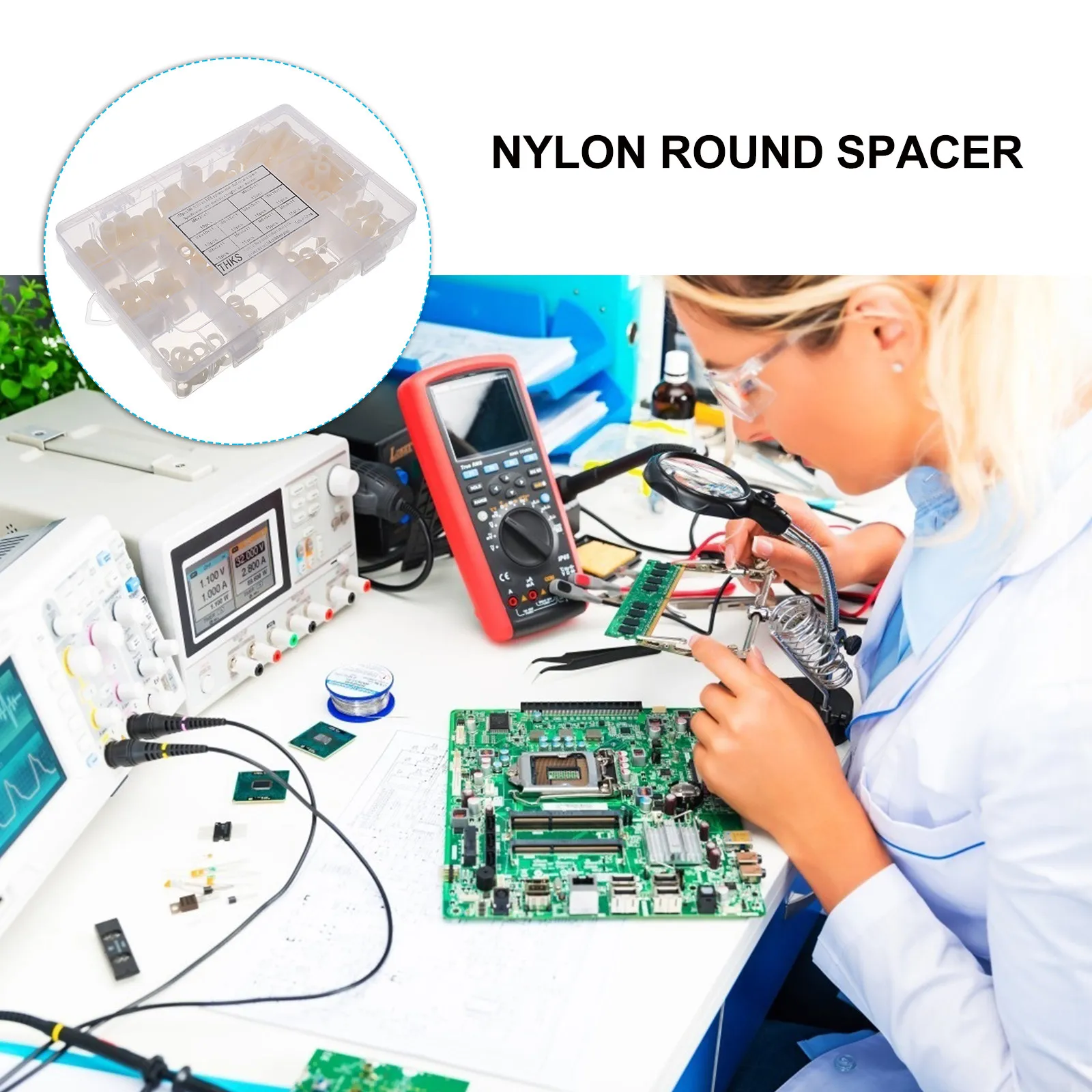 

150Pcs M6 Nylon Spacer Standoff Screw Insulated Lightweight Rustproof for Pcb Carbon Fiber Applications Storage Case Included