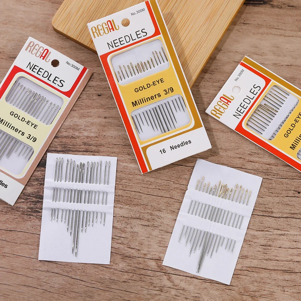 240Pcs/15 Bag Side Hole Blind Sewing Needles Elderly Needles Hand Sewing Stitching Pin DIY Home Self Threading Needle