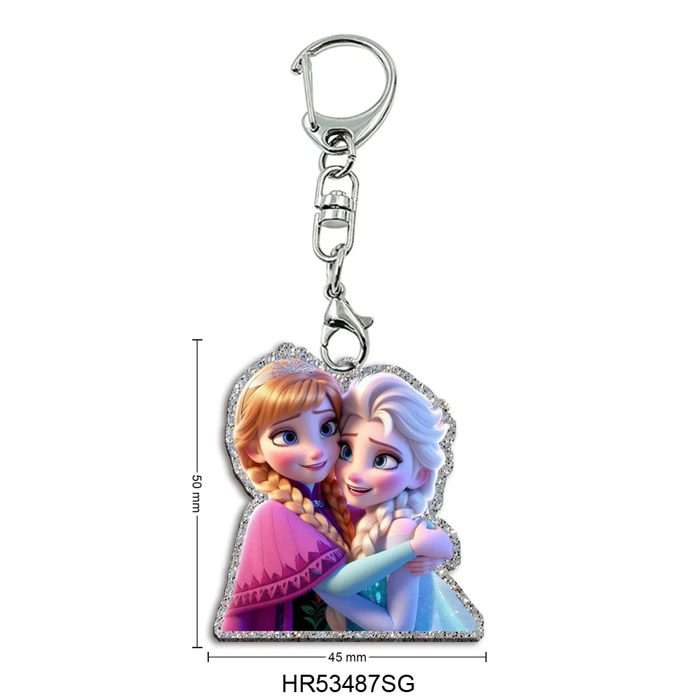 ديزني الأميرة Encanto اللون بريق سلسلة مفاتيح مصنوعة من الأكريليك DIY بها بنفسك الحرف الأطفال حفلة عطلة مجوهرات حقيبة الديكور