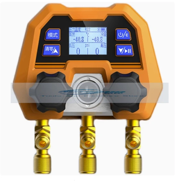 DMG-4B Digital Double Gauge Valve Electronic Manifold Instrument Refrigeration Maintenance  Digital Manifold Gauge -14~800psi