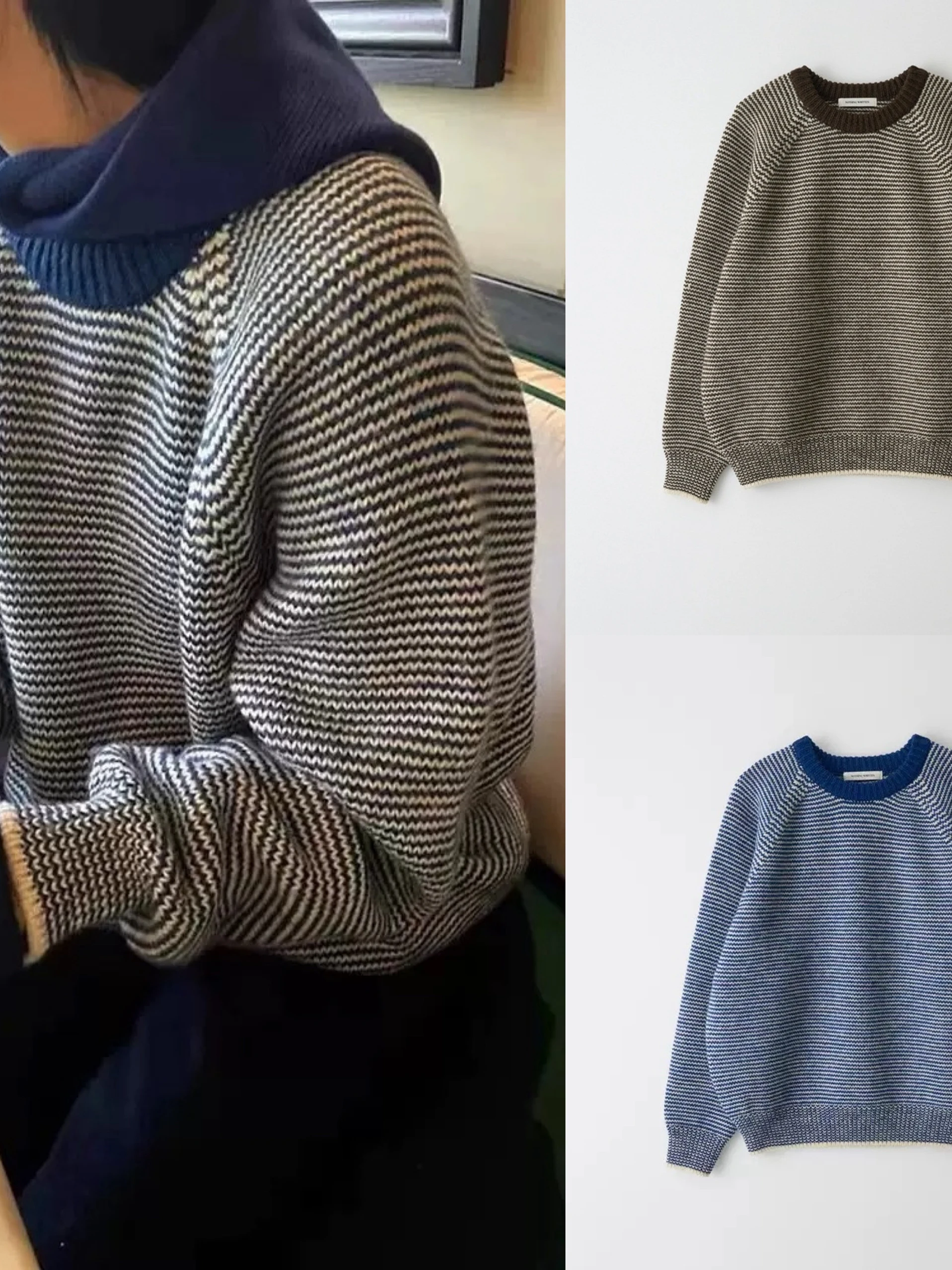 

Женский длинный свитер из шерсти в полоску в корейском стиле, простой, модный, для зимнего сезона