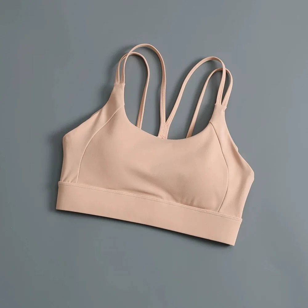 Sportunterwäsche mit Brustpolster, stoßfester Fitness-BH, nacktes Yoga-Top, Lauf- und Outdoor-Bekleidung, schöner Rücken für Frauen – Detail 5