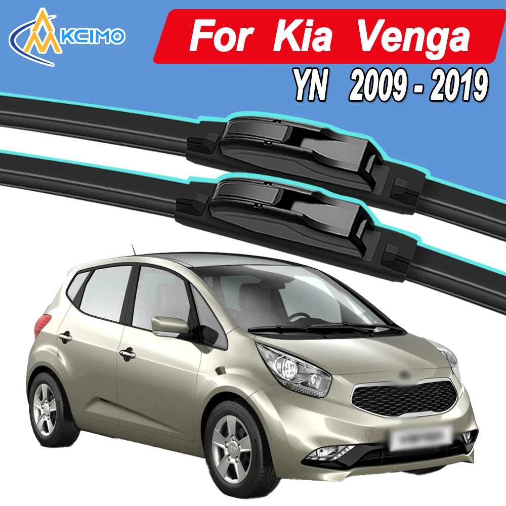 

Silicone Car Wiper Blades for Kia Venga YN 2009 - 2019- All Weather Silent Wiper Blades, Quick Release Clip