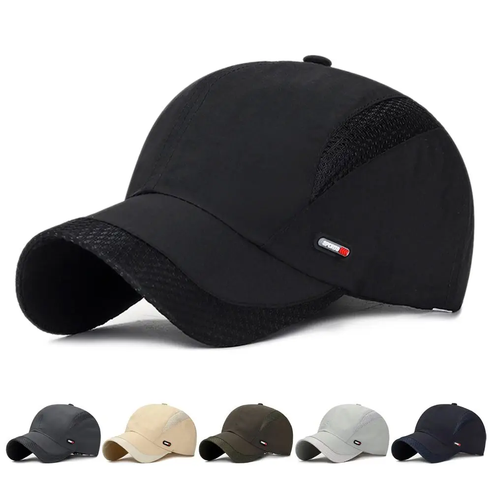 Casquette de baseball unisexe en maille respirante à séchage rapide, chapeau de soleil pour sports de plein air, snapback