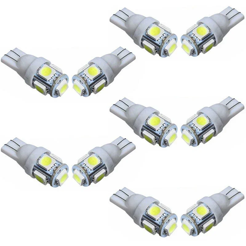 20x Auto Reading Width Instrument Light 6000K 5W Auto Lights For SMD White License Plate Interior For T10 5SMD 5050 LED