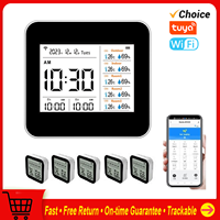13 in 1 Tuya WIFI Intelligent Thermometer Hygrometer Indoor Accurate Temperature Humidity Gauge Monitor with Time/Calendar/Alarm