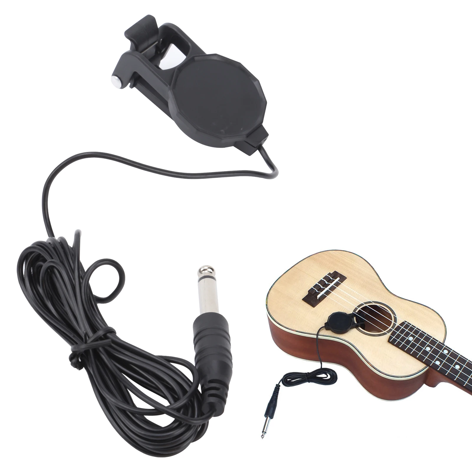 Clip-On Pickup Microphone Piezo for Violin Acoustic Guitar Folk Guitar Ukulele Musical Instrument Accessories ABS Metal