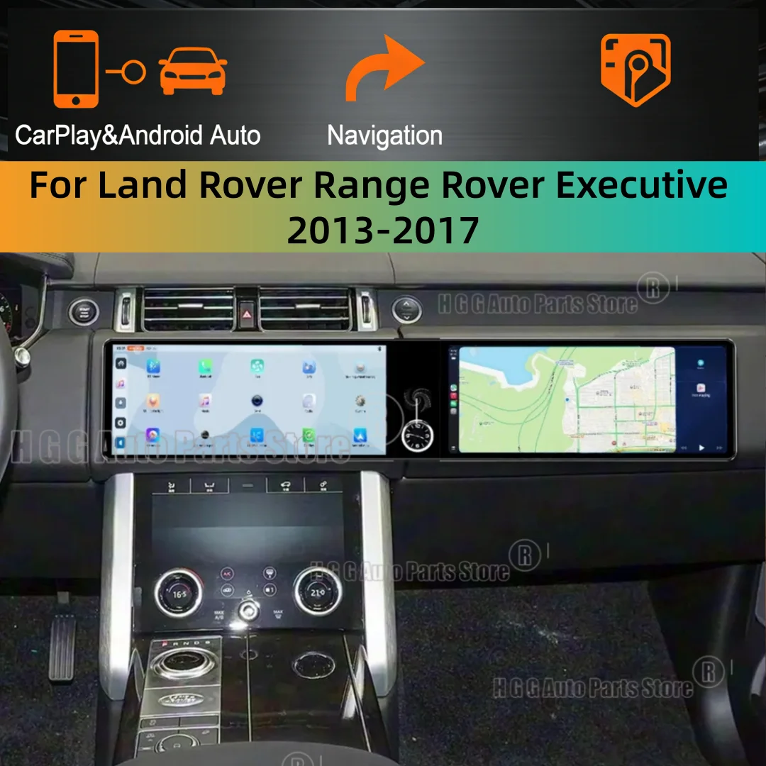 

Dual Screen Car Radio Android 13 For Land Rover Range Rover Executive 2013-2017 CarPlay GPS Navigation Multimedia Player Stereo