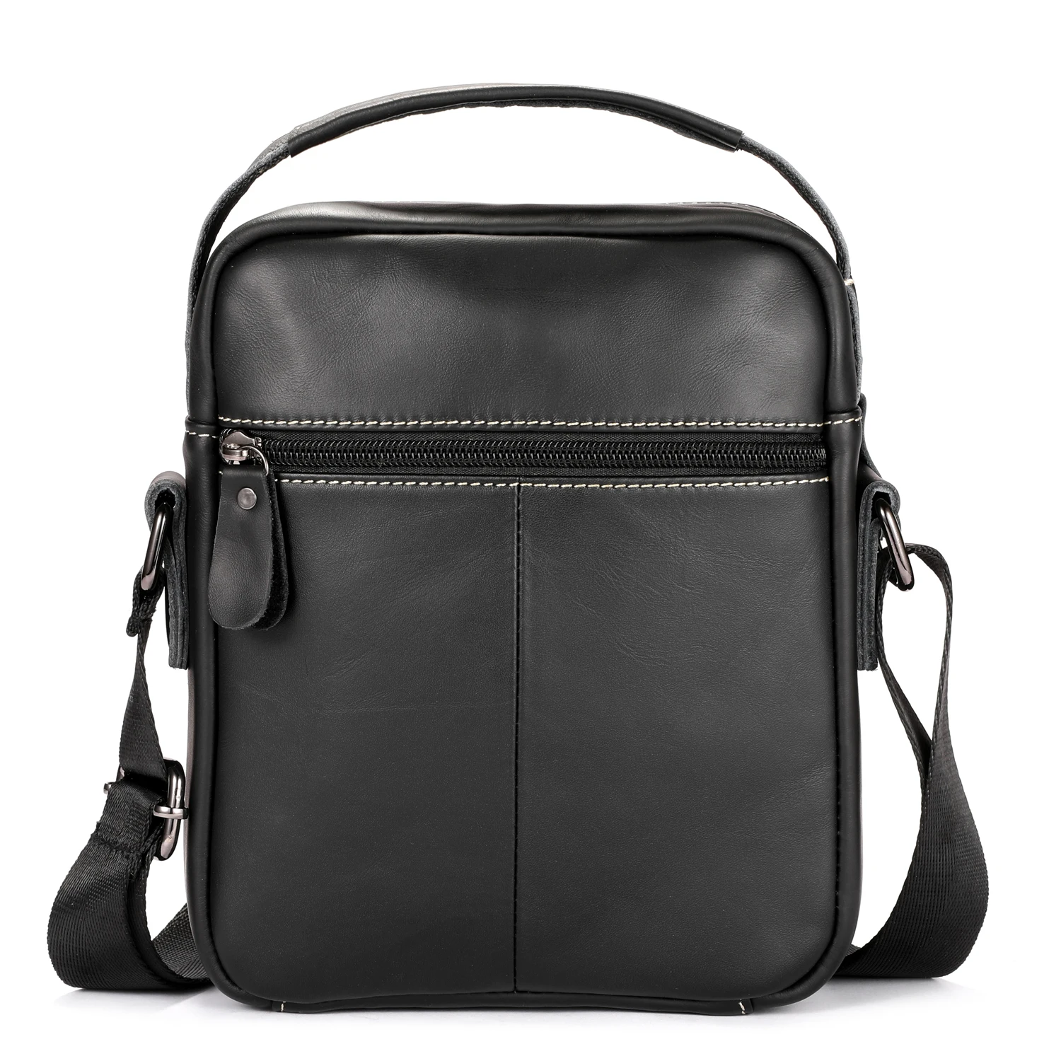 Men's Genuine Leather Fashion Crossbody Bag, Business Shoulder Bag, Vintage Handbag, Suitable for Daily Commuting, Work, Outings, Casual Use, Boyfriend Gift