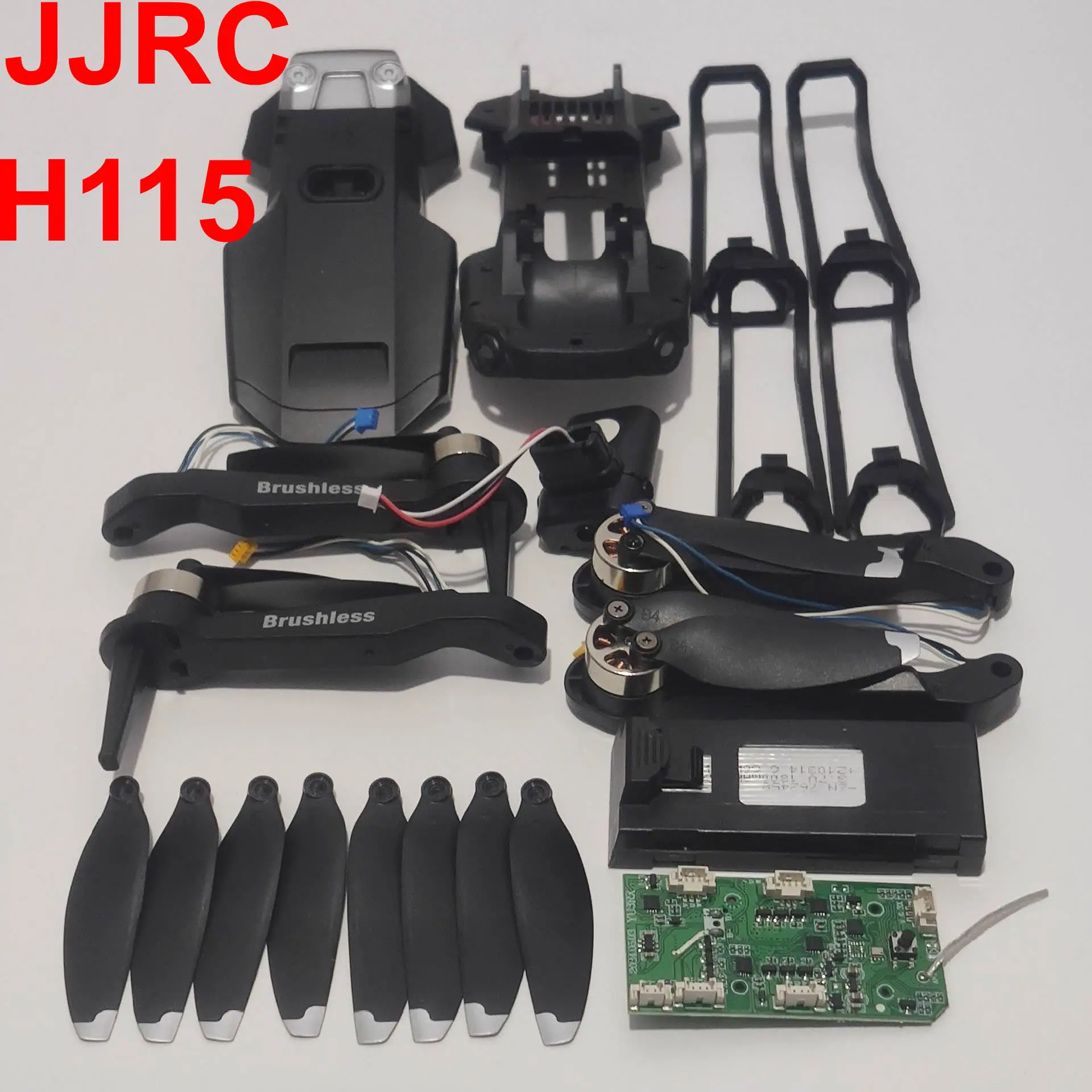 JJRC H115 Brushless Drone Camera/Motor Arm/Body/Battery/Receiving Board/Remote Control/Propeller/Blade Protective Frame etc.