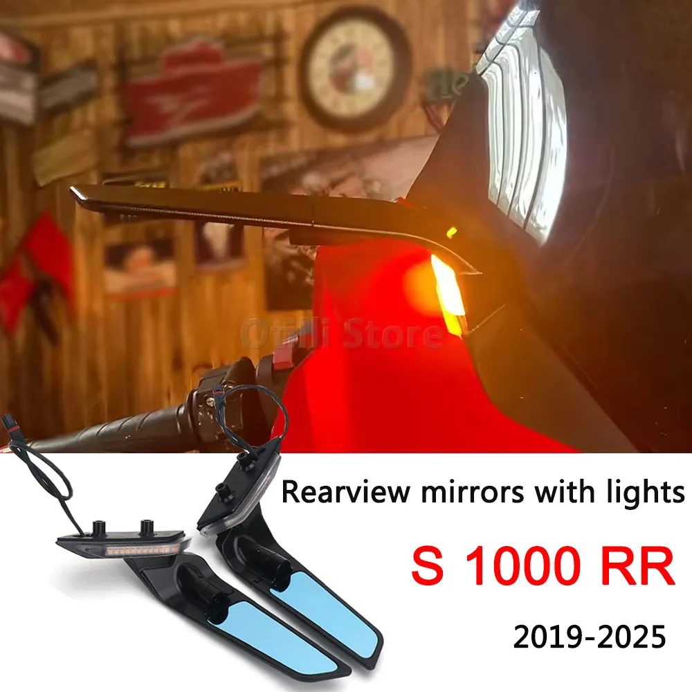 

Turn Signals LED Light For BMW S1000RR S1000 RR S 1000 RR 2019-2025 Motorcycle Accessories Rearview Mirrors With Flowing