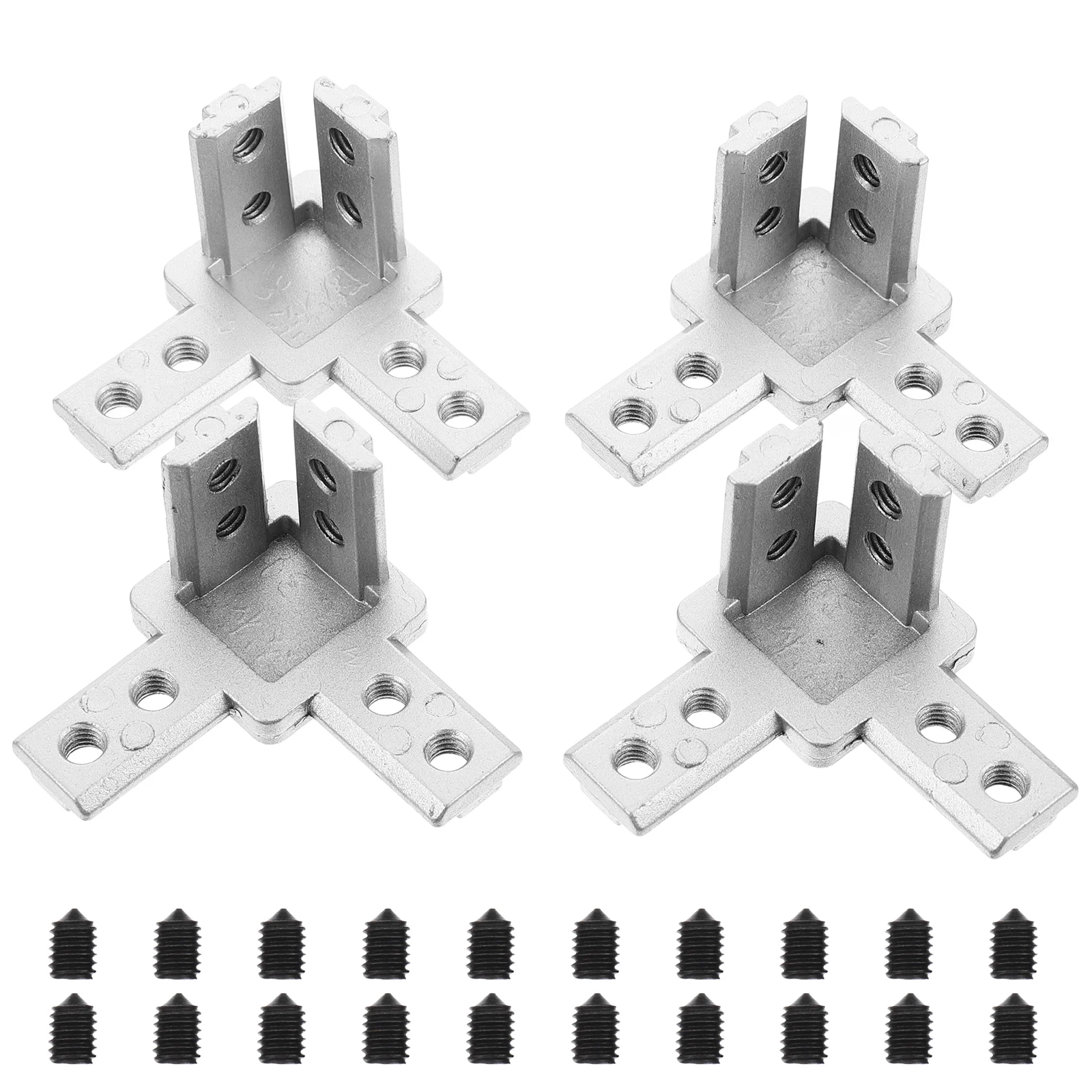 

4 Sets Connector Aluminum Extrusion Angle Bracket 2020 Corner Profile 40x40 3030 Machine Soft Aluminium