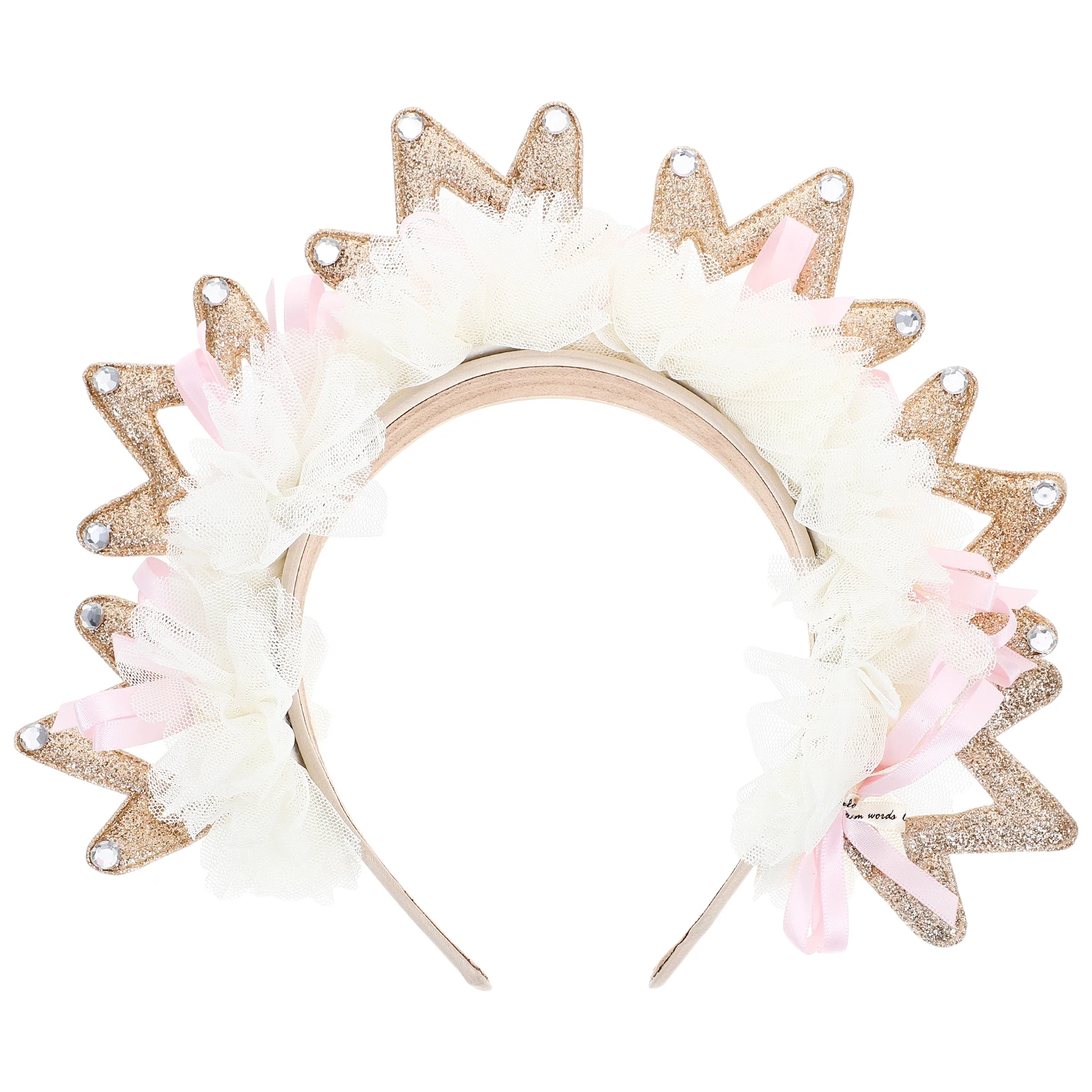 

Crown Headband Hairband Holiday Headbands for Girls Reusable Birthday Accessory Headgear Costume Women Fabric Decorative
