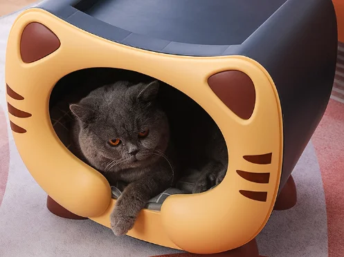 Plastic Indoor Comfortable Cat Bed Cave Cat House