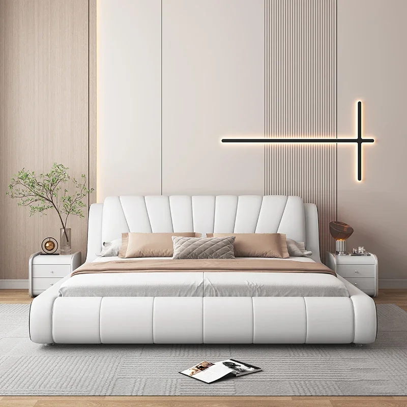 Hot Sale Luxury King Size Bed Hot Sale Bedroom Furniture Solid Wood Modern Soft Bed Wholesale Price Customizable