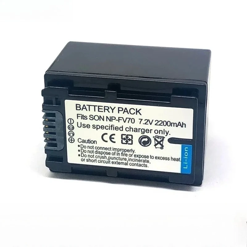2200mAh NP-FV70 FV70 Battery Charger For SONY FV30 FH60 FH70 SR68 SX85 CX580V 760V PJ540 650V PV790V Z90 X70 NEX-VG30E HXR NX70