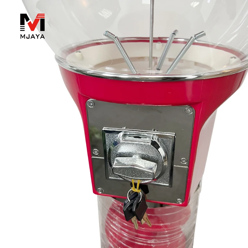 Height 130CM Red Coin Operated Toy Vending Machine Surprise Ball Candy Bouncing Gumball Capsule Spiral Egg Twisting Gashapon