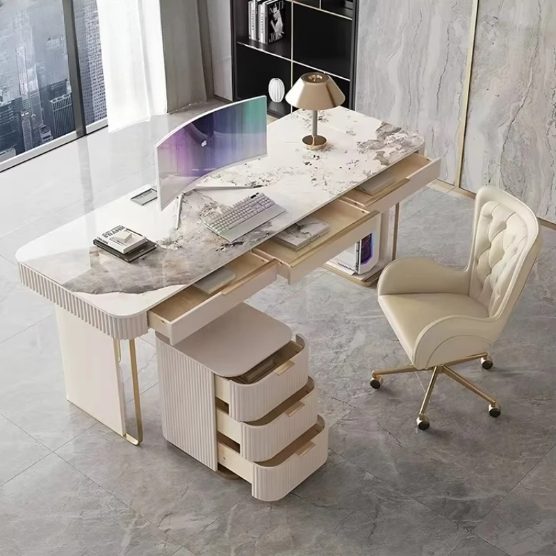 مكتب دراسة عالي الجودة بتصميم عصري على الطراز الإيطالي مصنوع من الخشب الصلب ومكتب كمبيوتر مكتبي للاستخدام المنزلي