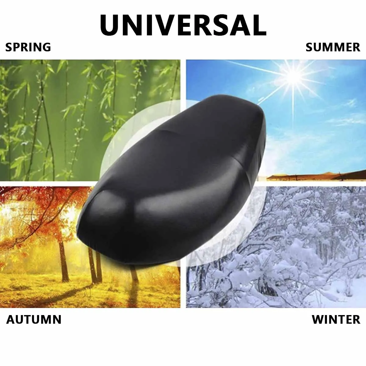 Motorcycle Seat Cover PU Elastic Motorcycle Seat Protector Leather Universal Motorcycle Seat Full Set Waterproof Sun Shield