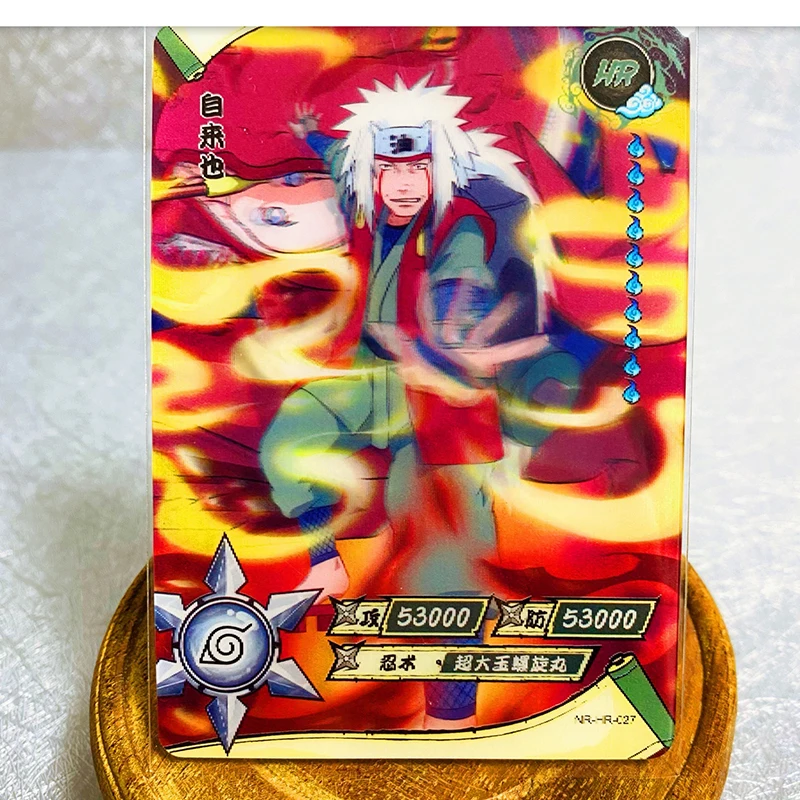 KAYOU Naruto HR Card Jiraiya Uzumaki Naruto Killer Bee Tsunade Uchiha Sasuke Game Collection Children's Toys Birthday Gifts