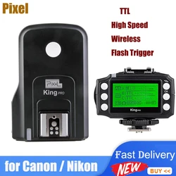 PIXEL TTL High Speed Wireless Radio Flash Trigger Transmitter and Receiver for Canon Nikon Studio Speedlite Flash