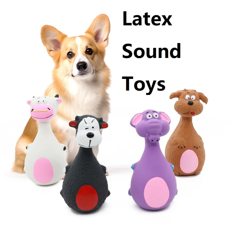 Soft Rubber Chewy Toys, Four Styles, Squeaky Interactive Throwing Games, Cute And Fun, Suitable For Small And Medium-Sized Dogs