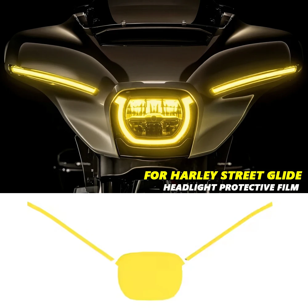 Image of Für Harley STREET GLIDE 2024-2026 Scheinwerfer-Farbfilm Street Glide Scheinwerfer-Schutzfolie Blinker-Folien-Set
