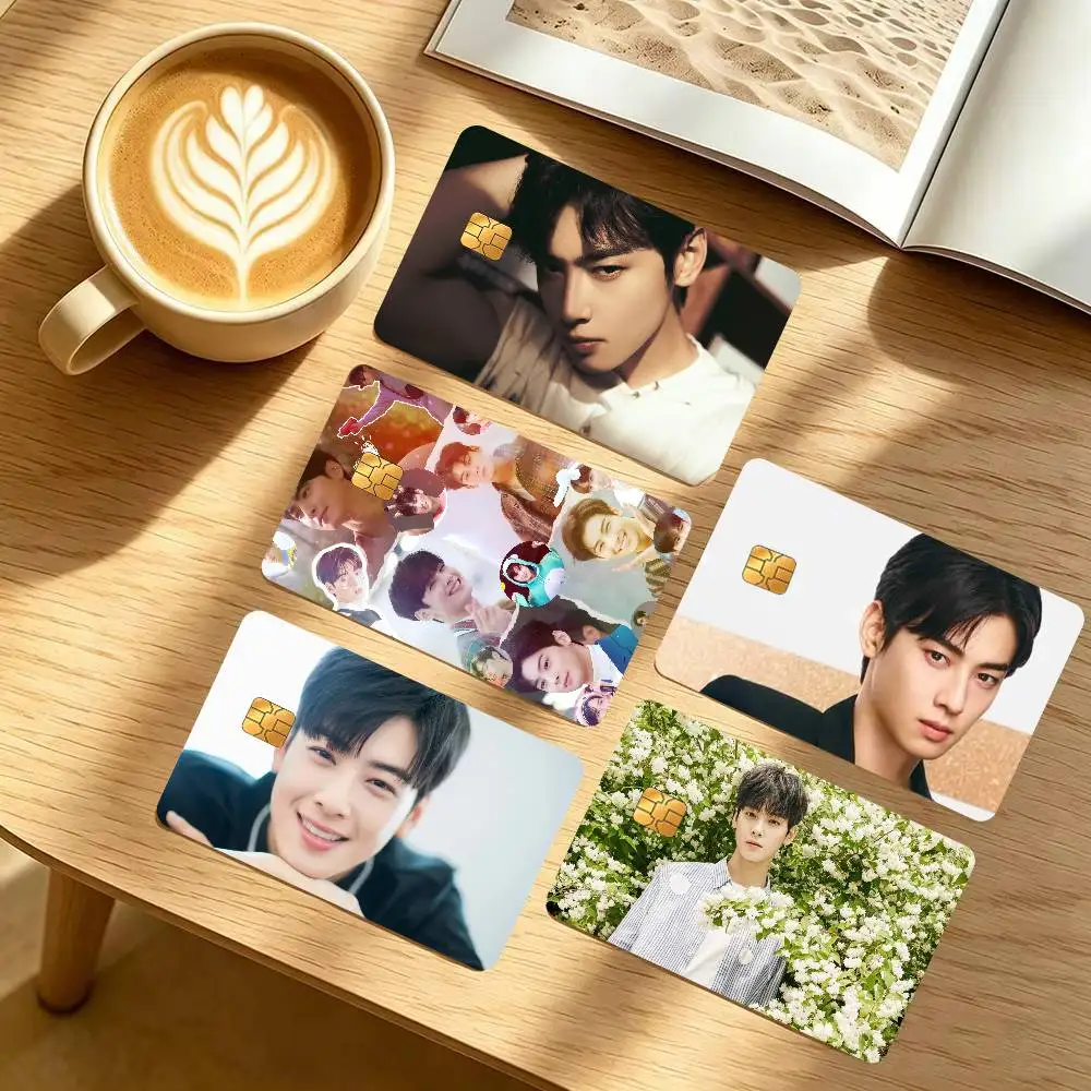 Korea C-Cha E-Eun W-Woo   Spend or Save Funny Shell Ultra Thin No Fade Sticker Cover Film for Debit Credit Card
