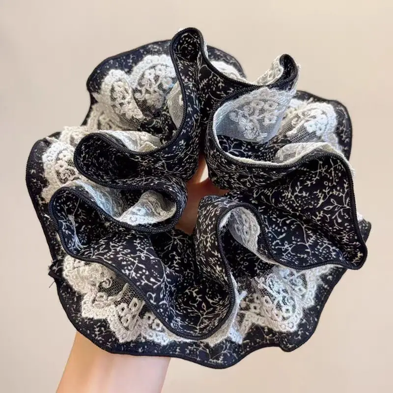 

Новая французская трехмерная белая кружевная повязка для волос с цветком и толстой кишкой