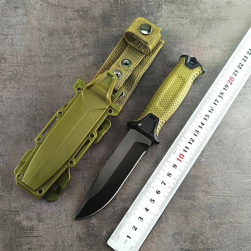 

Outdoor Straight Knife Self-defense Multi-functional Camping Mountaineering Multi-functional Survival Knife Fishing Tools