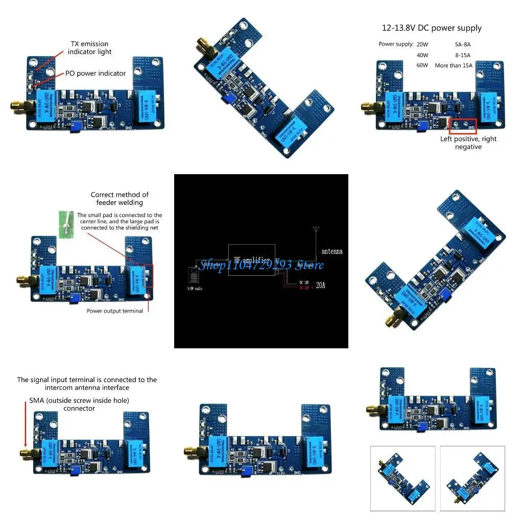 

Y2GD Clear Voice RF Amplifier Board Transceiver Circuit Walkie Talkie Module