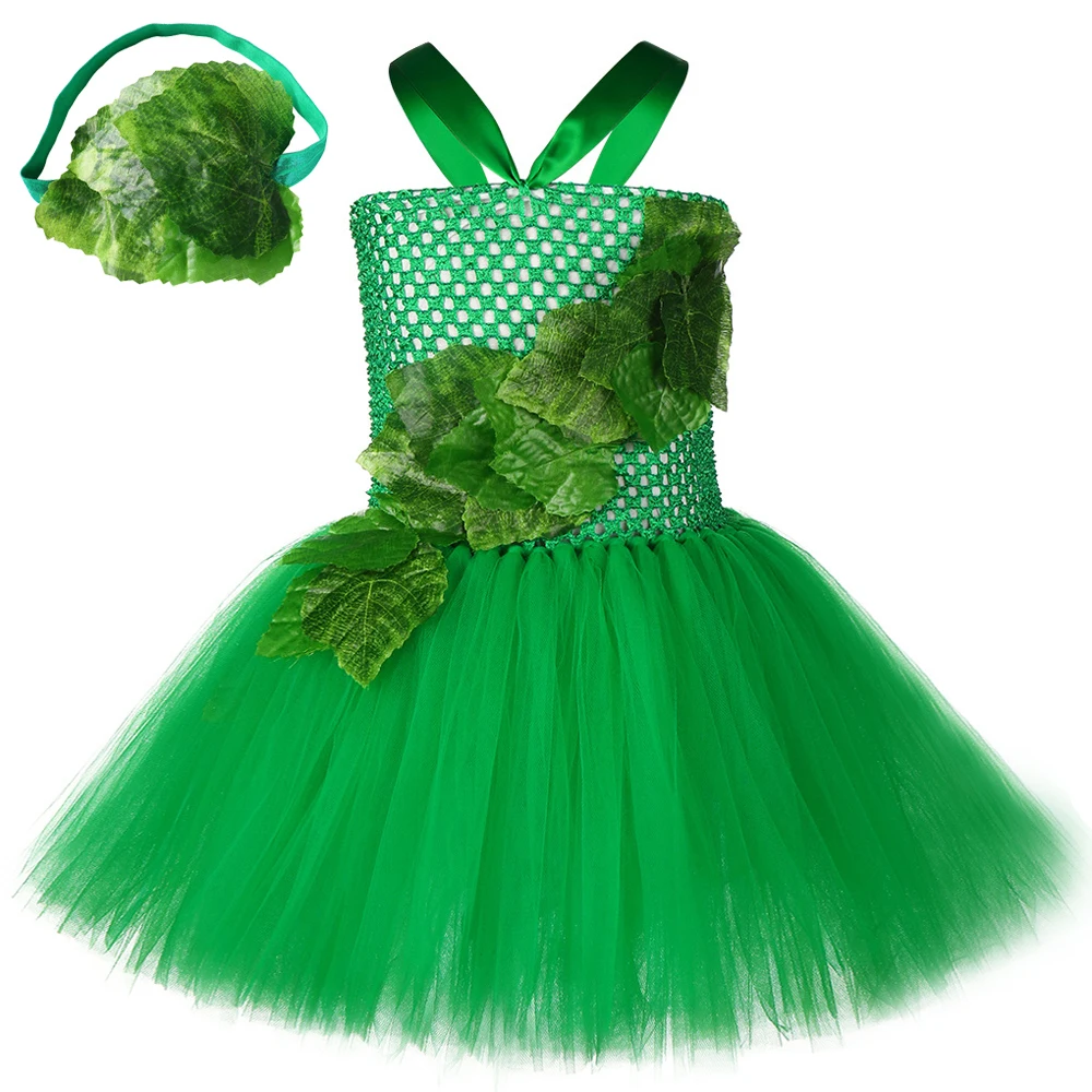 

Forest Genie Ivy Halloween Costumes for Girls Poison ivy Fairy Fancy Dress for Kids Carnival Party Tutu Outfit Children Clothes