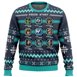 Mega Man-suéter de Navidad feo para hombres, suéter de Papá Noel, sudadera 3D, ropa de otoño e invierno, regalo