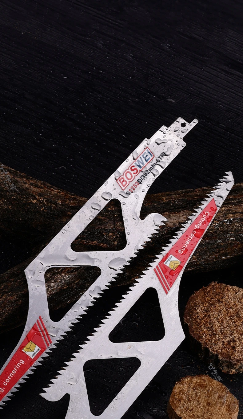 Säbelsägeblatt Holz 12 Zoll 6 TPI Edelstahl Alien Sägeblatt zum Schneiden von Ziegel, Holz, Metall, PVC-Rohr – Detail 7