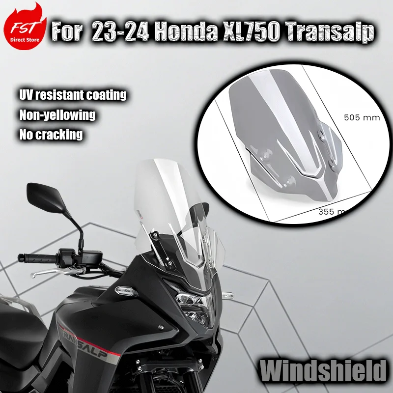 

For 2023-2024 Honda XL750 Transalp modified cruiser windshield with original factory raised windshield accessories