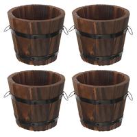 Garden Vegetable Planters Succulent Flower Pot Plants Planting Container Hydroponic Wooden Artificial Indoor