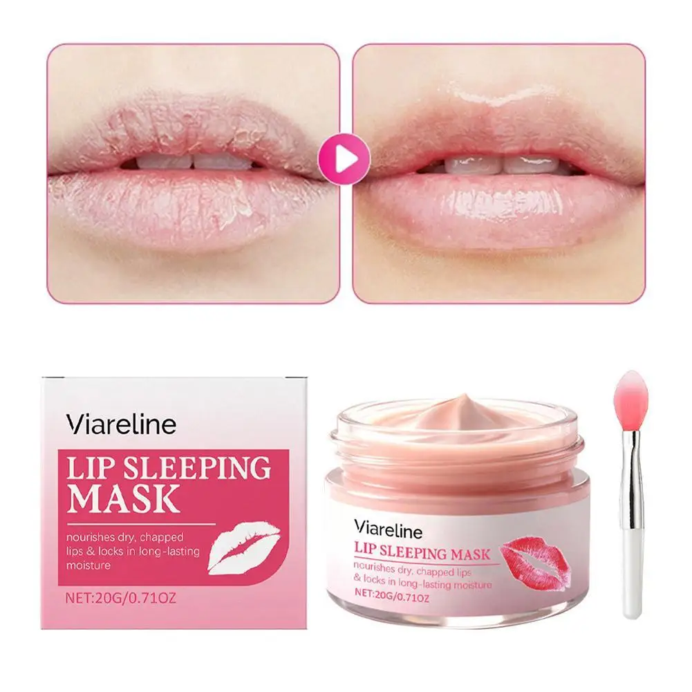 

20g Berry Lip Sleeping Mask Night Sleep Maintenance Moisturizing Fade Lip Lines Nourishing Lip Balm Skin Sampls