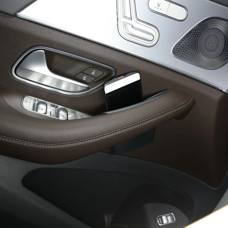 

Для Mercedes GLE W167 2020-2025 ABS черный ящик для хранения дверей автомобиля лотки для хранения телефона ящик для хранения внутренние автомобильные аксессуары