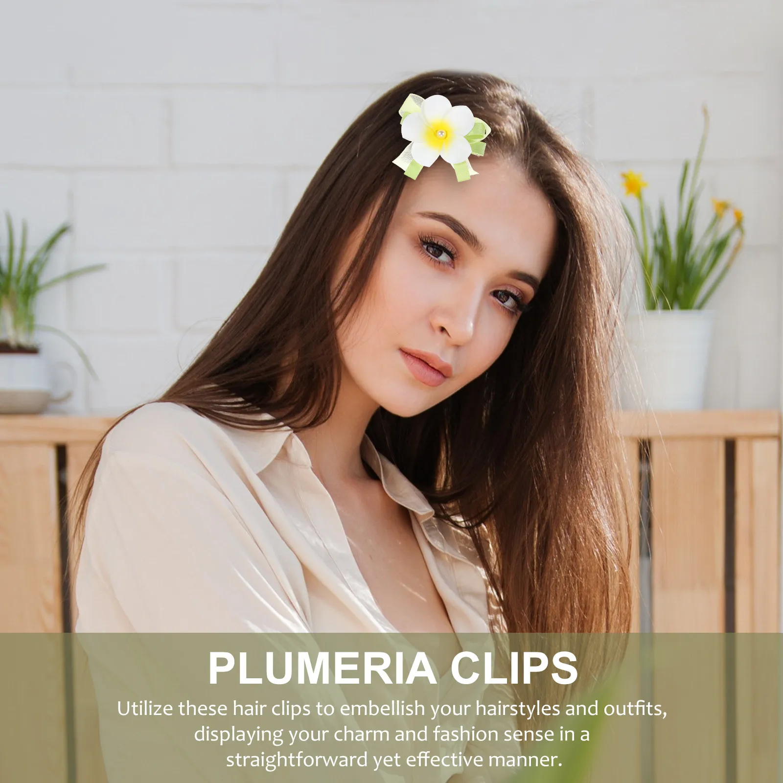 

2Pcs Plumeria Hair Clips Small Hairpins Girls Cute Tiny Flower Hair Accessories Kids Women Casual Daily Styles