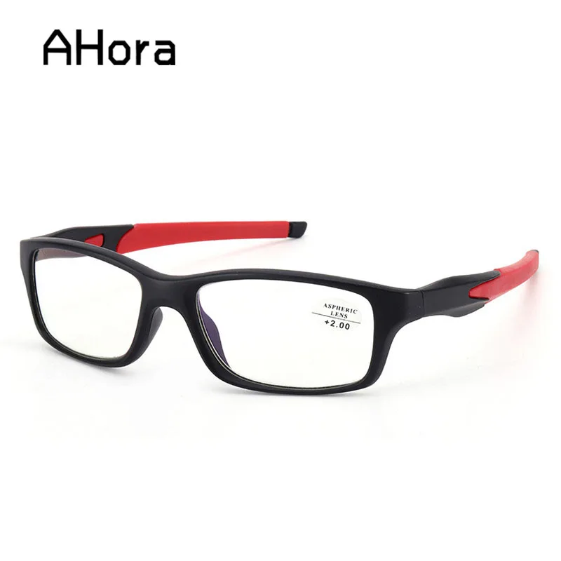 Ahora Men Reading Glasses Frame Sports Antislip Presbyopia Eyeglasses Anti Blue Light Diopter Eyewear +1.0 1.5 2.0 2.5 3.0 3.5 4