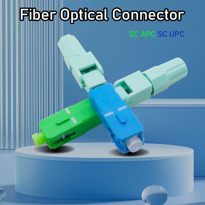 SC UPC Fiber Fast Connector Embedded FTTH Tool, Single Mode Optical Quick Connector, SC APC, Fiber Optic Connector, 50-400PCs