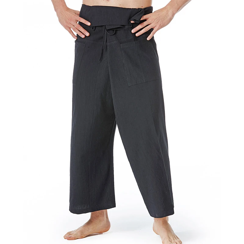 New Thai Fisherman Pants for Men/Women Loose Yoga, Pirates, Harun Pants, Beach Pants, Comfortable Casual Home Pants