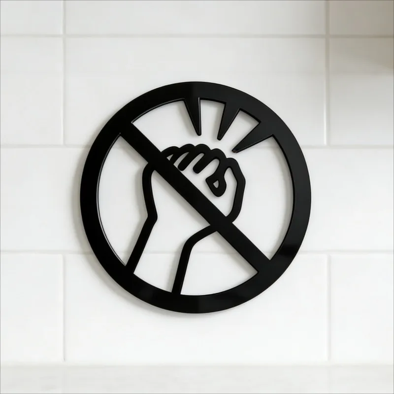 Acrylic 3D Do Not Knock Sign Self-Adhesive Door Decor Privacy Notice Restaurant Hotel Toilet Office Home Hanging Plaque