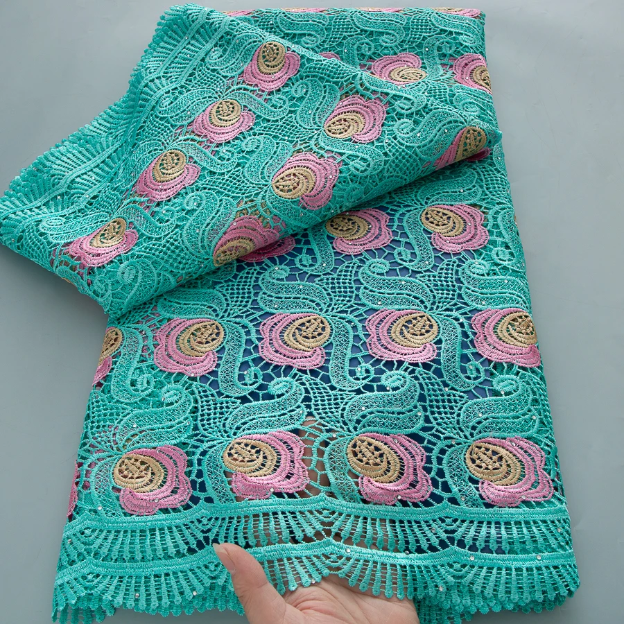 

2025 нигерийский гипюровый шнур, кружевная ткань, высокое качество, 5 ярдов, африканская кружевная ткань для женщин, свадебное платье, шить A4331